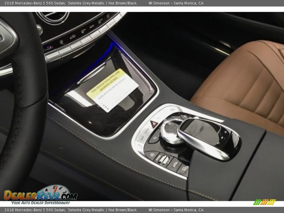 2018 Mercedes-Benz S 560 Sedan Selenite Grey Metallic / Nut Brown/Black Photo #7
