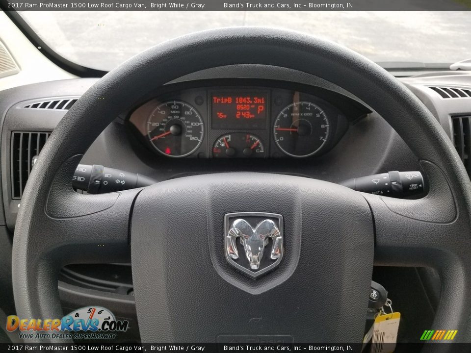 2017 Ram ProMaster 1500 Low Roof Cargo Van Bright White / Gray Photo #27