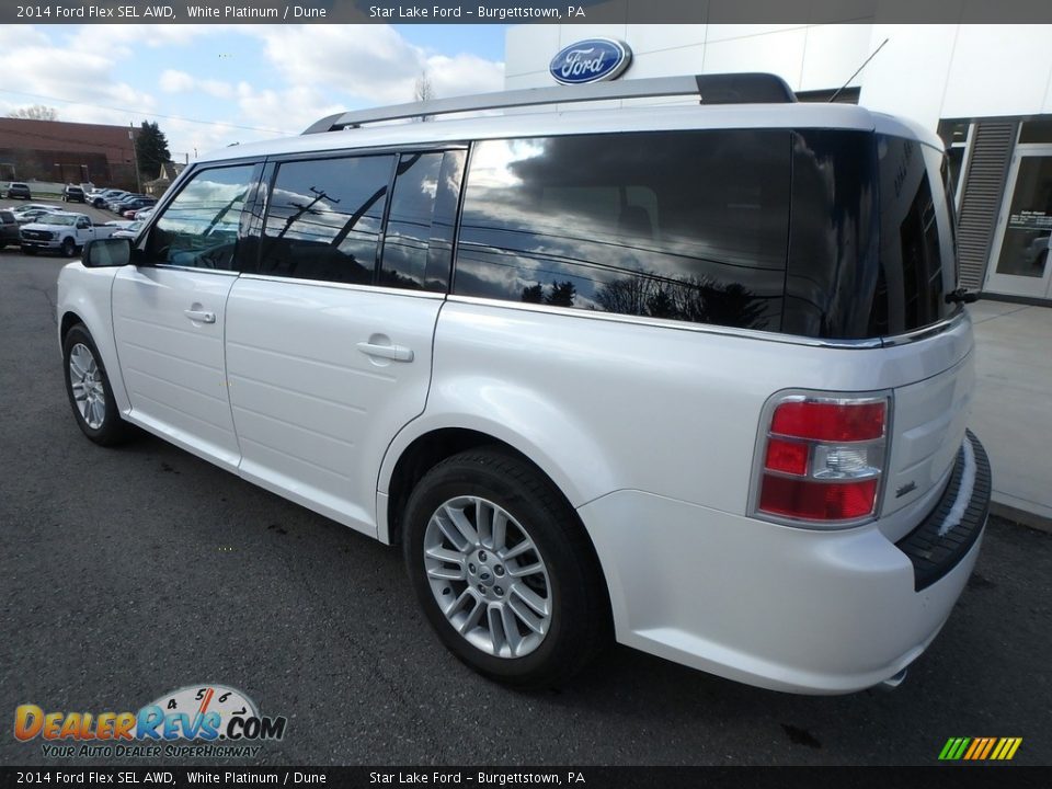2014 Ford Flex SEL AWD White Platinum / Dune Photo #7