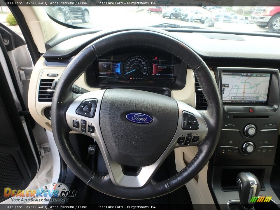 2014 Ford Flex SEL AWD White Platinum / Dune Photo #16