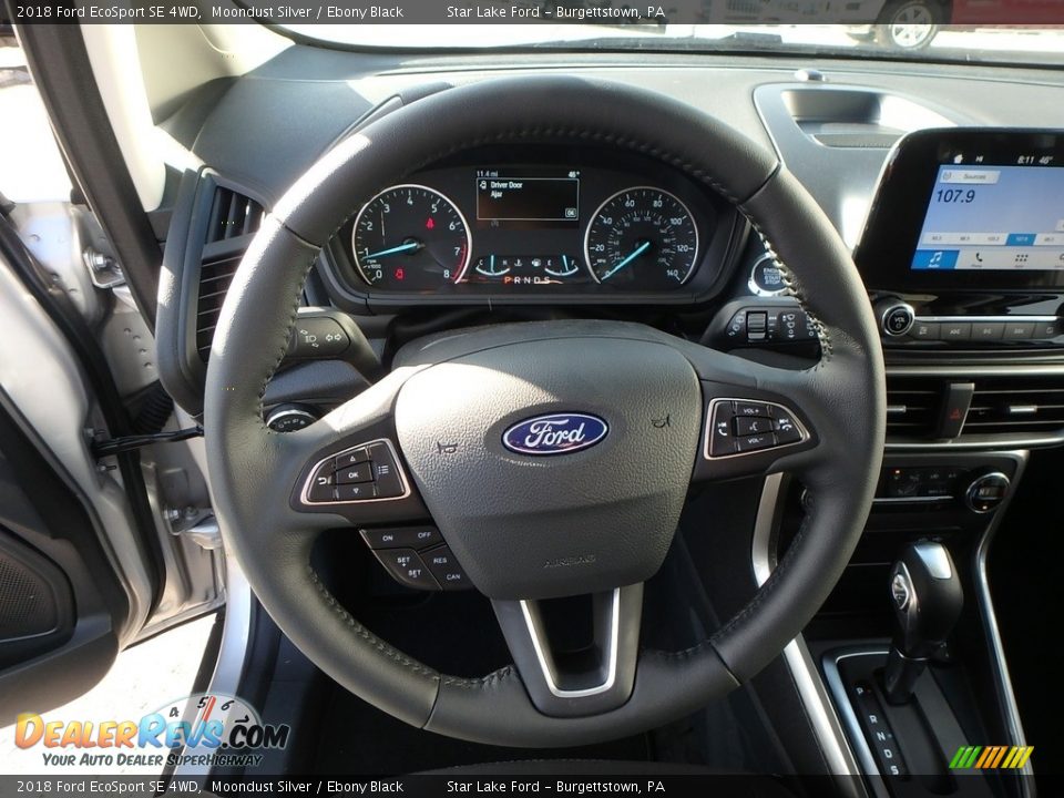 2018 Ford EcoSport SE 4WD Moondust Silver / Ebony Black Photo #17