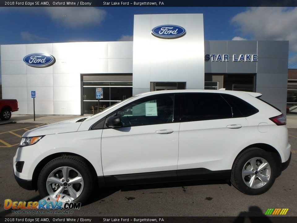 2018 Ford Edge SE AWD Oxford White / Ebony Photo #1