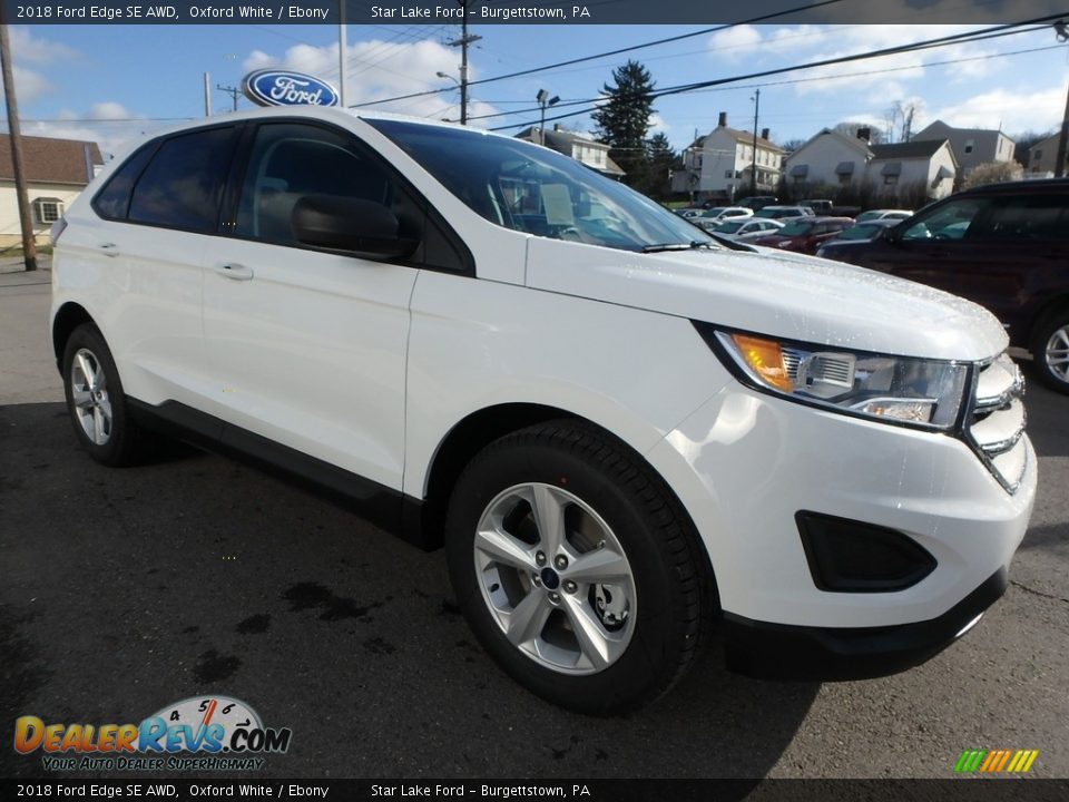 2018 Ford Edge SE AWD Oxford White / Ebony Photo #3