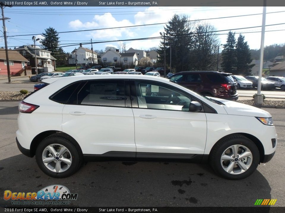 2018 Ford Edge SE AWD Oxford White / Ebony Photo #4