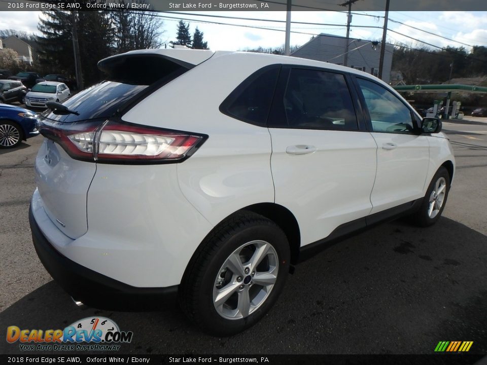 2018 Ford Edge SE AWD Oxford White / Ebony Photo #5