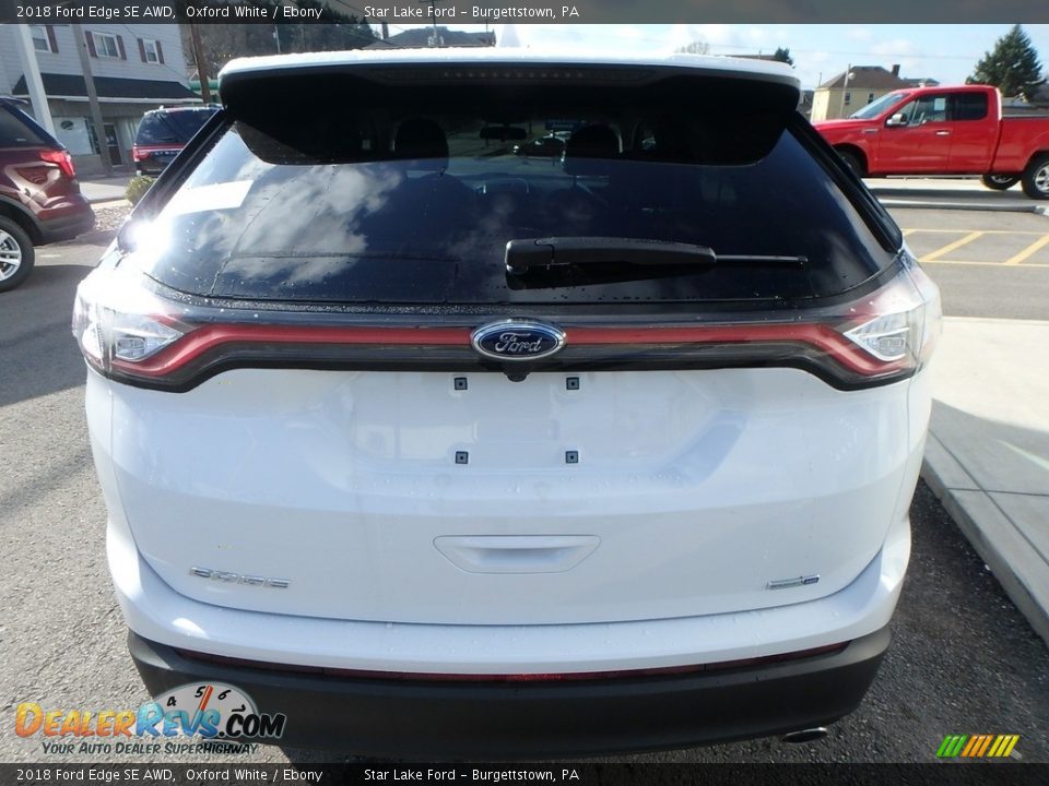 2018 Ford Edge SE AWD Oxford White / Ebony Photo #6