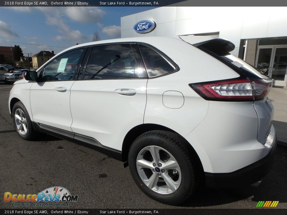 2018 Ford Edge SE AWD Oxford White / Ebony Photo #8