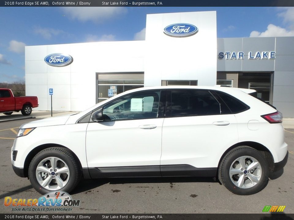 2018 Ford Edge SE AWD Oxford White / Ebony Photo #9
