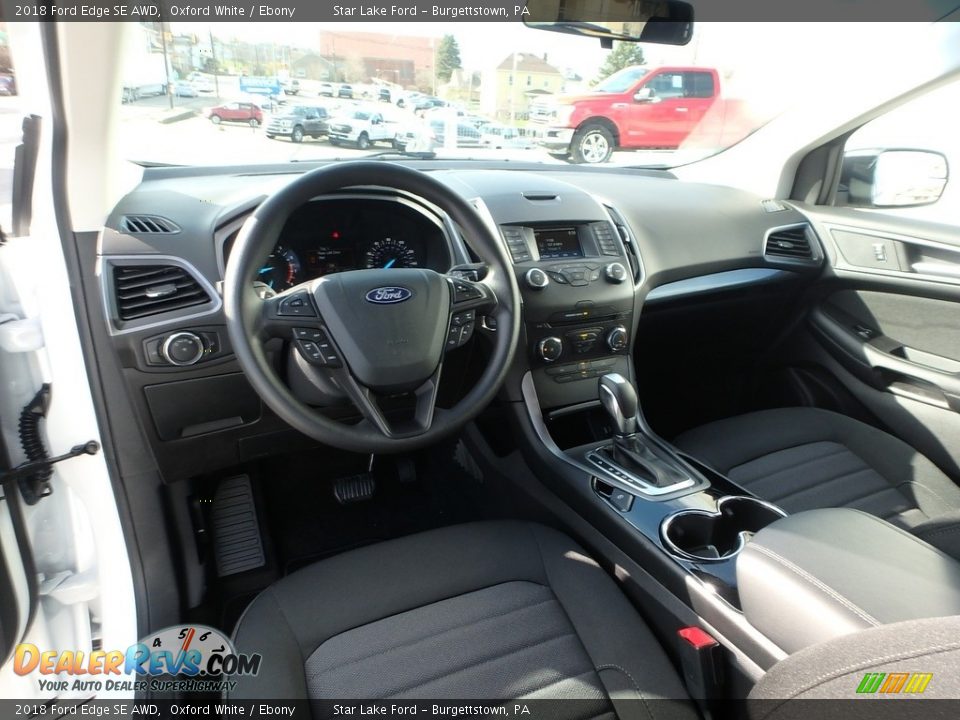 2018 Ford Edge SE AWD Oxford White / Ebony Photo #12