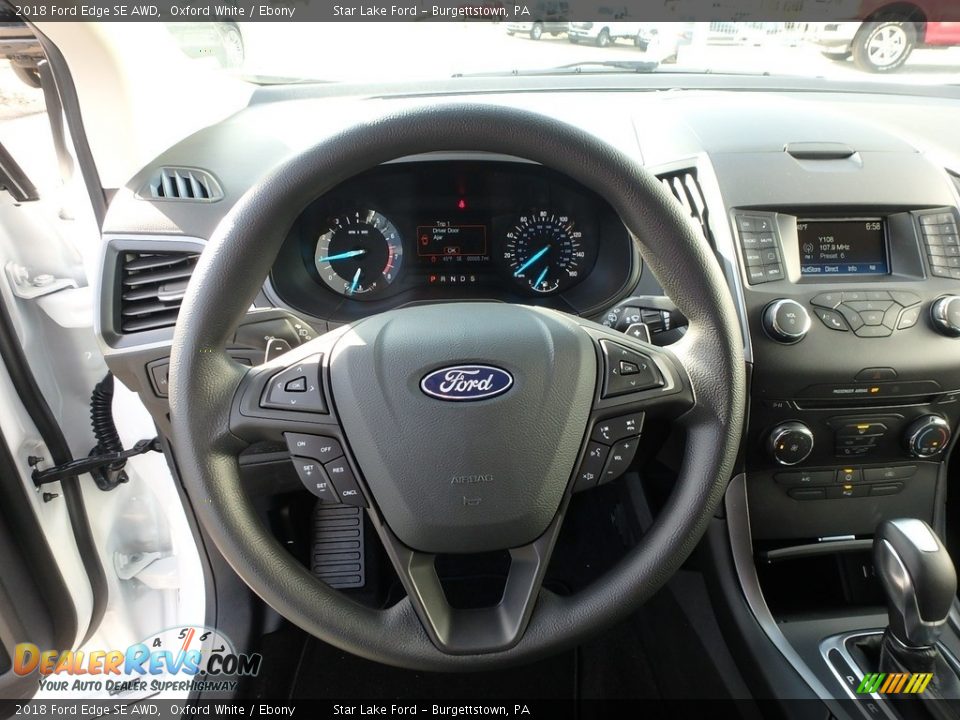 2018 Ford Edge SE AWD Oxford White / Ebony Photo #16