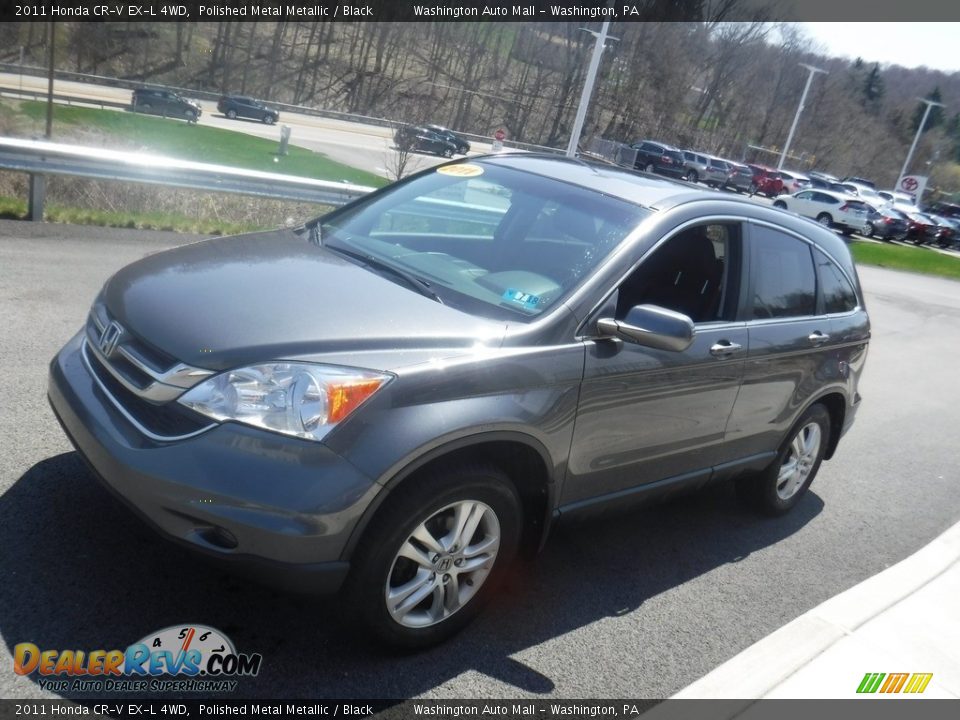 2011 Honda CR-V EX-L 4WD Polished Metal Metallic / Black Photo #6