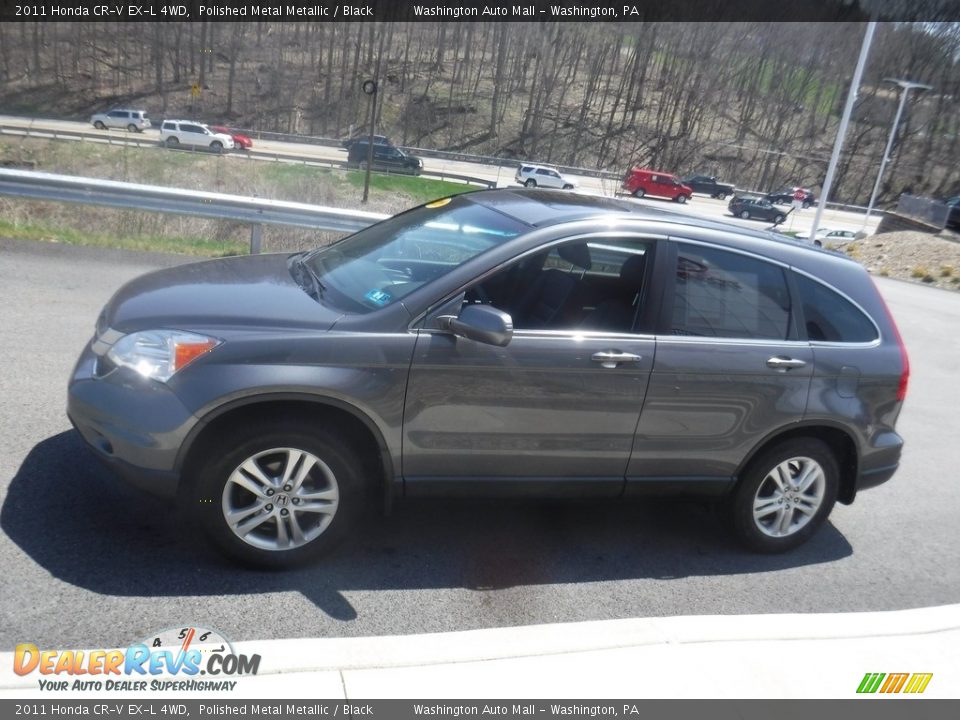 2011 Honda CR-V EX-L 4WD Polished Metal Metallic / Black Photo #7