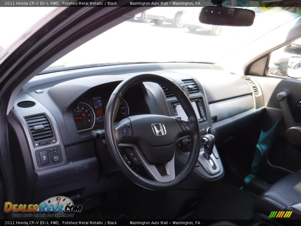 2011 Honda CR-V EX-L 4WD Polished Metal Metallic / Black Photo #12