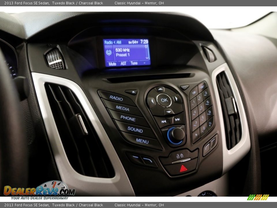 2013 Ford Focus SE Sedan Tuxedo Black / Charcoal Black Photo #9