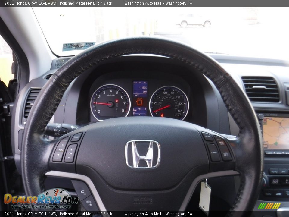 2011 Honda CR-V EX-L 4WD Polished Metal Metallic / Black Photo #20