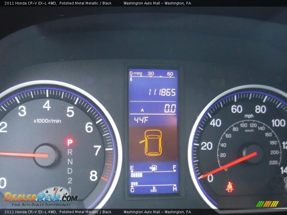 2011 Honda CR-V EX-L 4WD Polished Metal Metallic / Black Photo #25