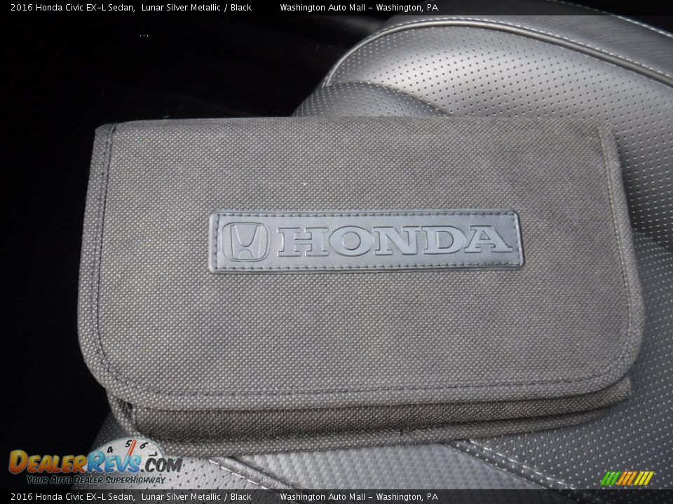 2016 Honda Civic EX-L Sedan Lunar Silver Metallic / Black Photo #24