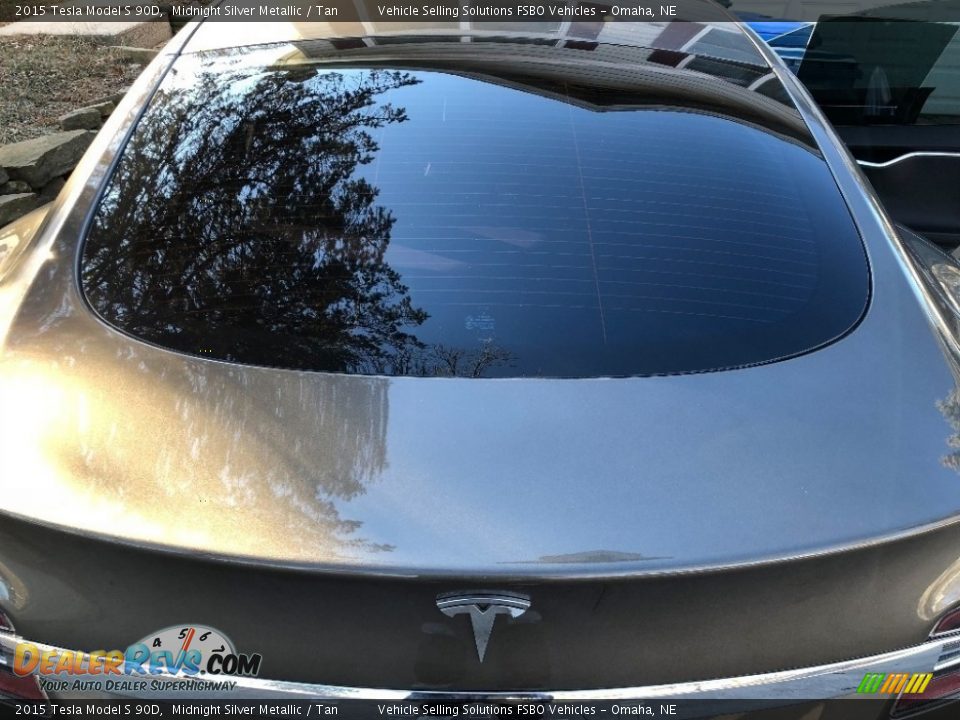 2015 Tesla Model S 90D Midnight Silver Metallic / Tan Photo #12