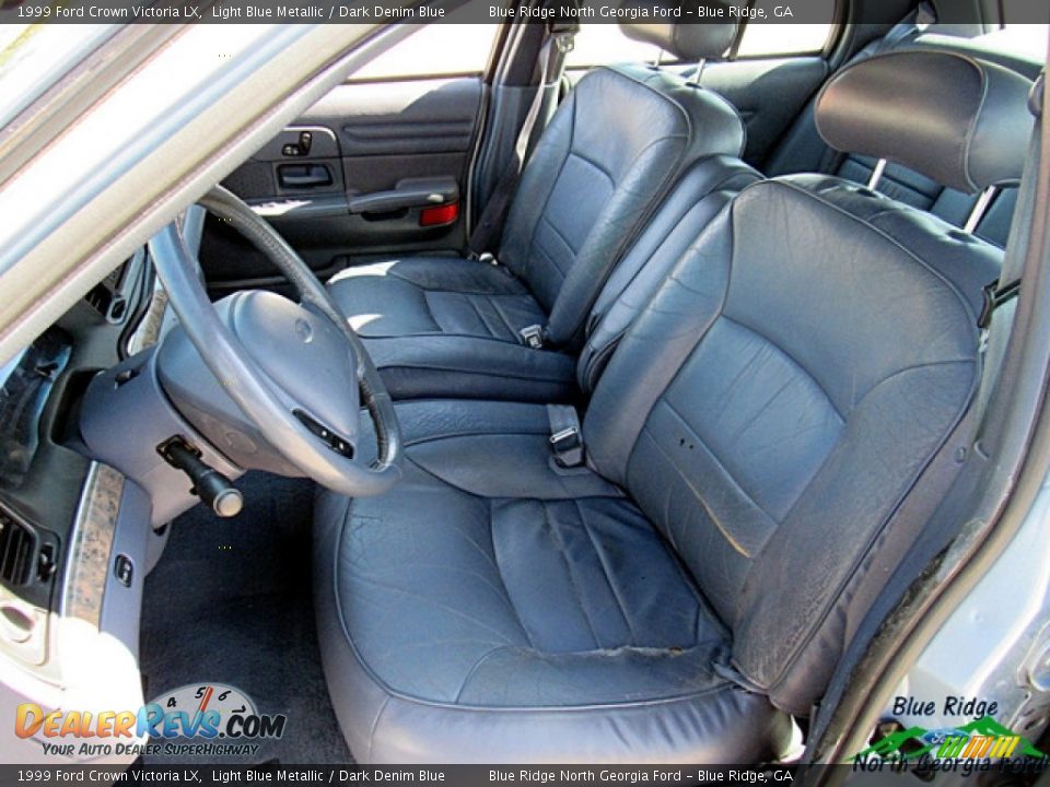 1999 Ford Crown Victoria LX Light Blue Metallic / Dark Denim Blue Photo #10