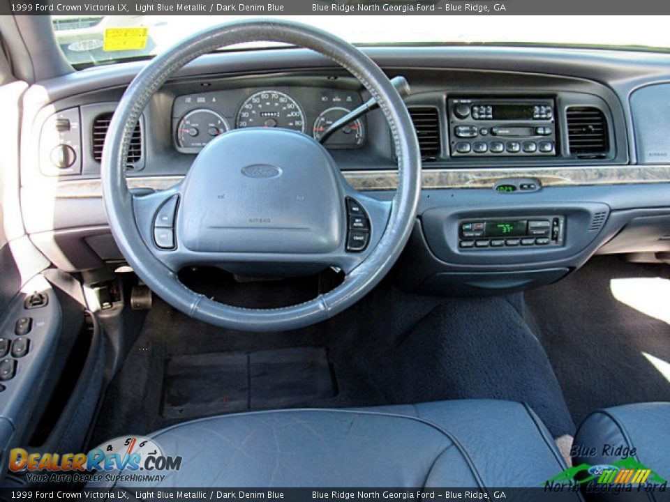 1999 Ford Crown Victoria LX Light Blue Metallic / Dark Denim Blue Photo #14