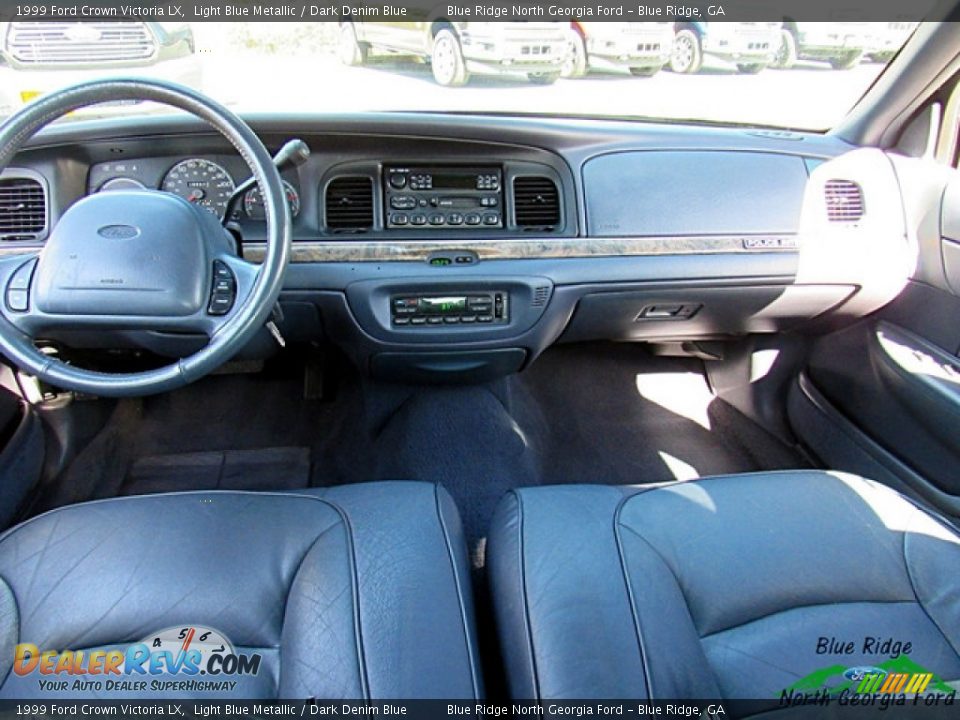 1999 Ford Crown Victoria LX Light Blue Metallic / Dark Denim Blue Photo #15