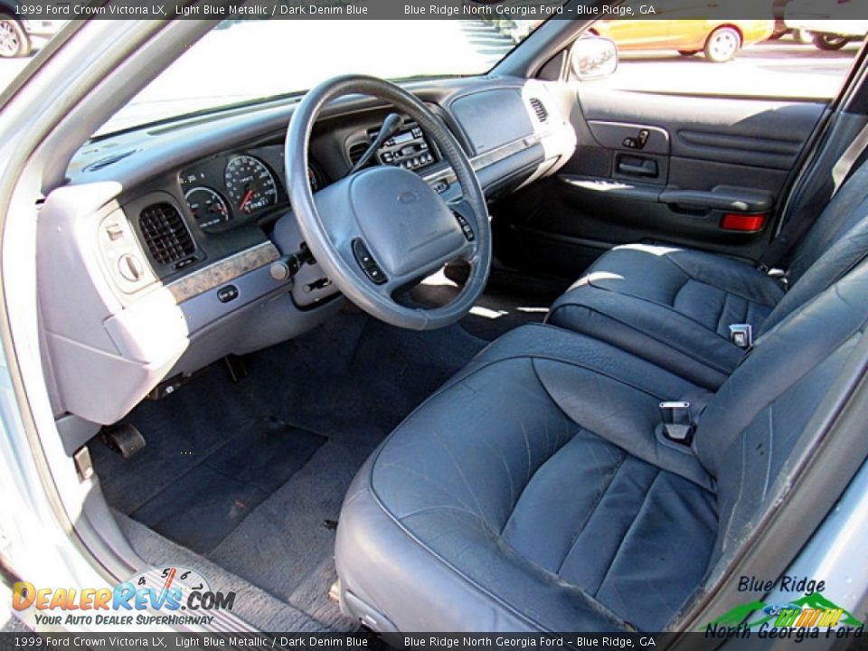 1999 Ford Crown Victoria LX Light Blue Metallic / Dark Denim Blue Photo #21
