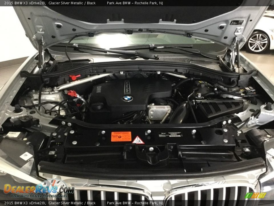 2015 BMW X3 xDrive28i Glacier Silver Metallic / Black Photo #30