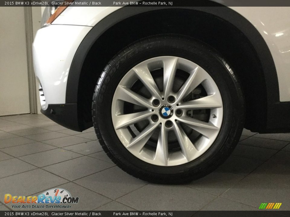 2015 BMW X3 xDrive28i Glacier Silver Metallic / Black Photo #31