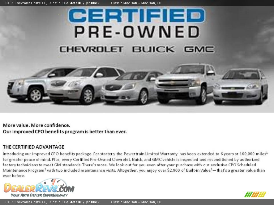 2017 Chevrolet Cruze LT Kinetic Blue Metallic / Jet Black Photo #23