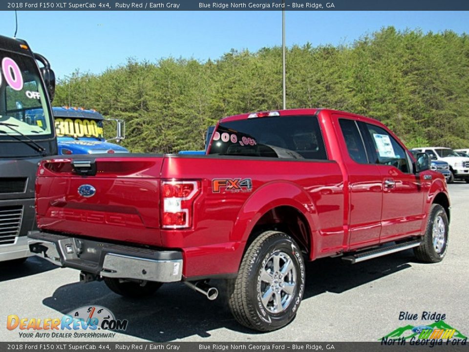 2018 Ford F150 XLT SuperCab 4x4 Ruby Red / Earth Gray Photo #5
