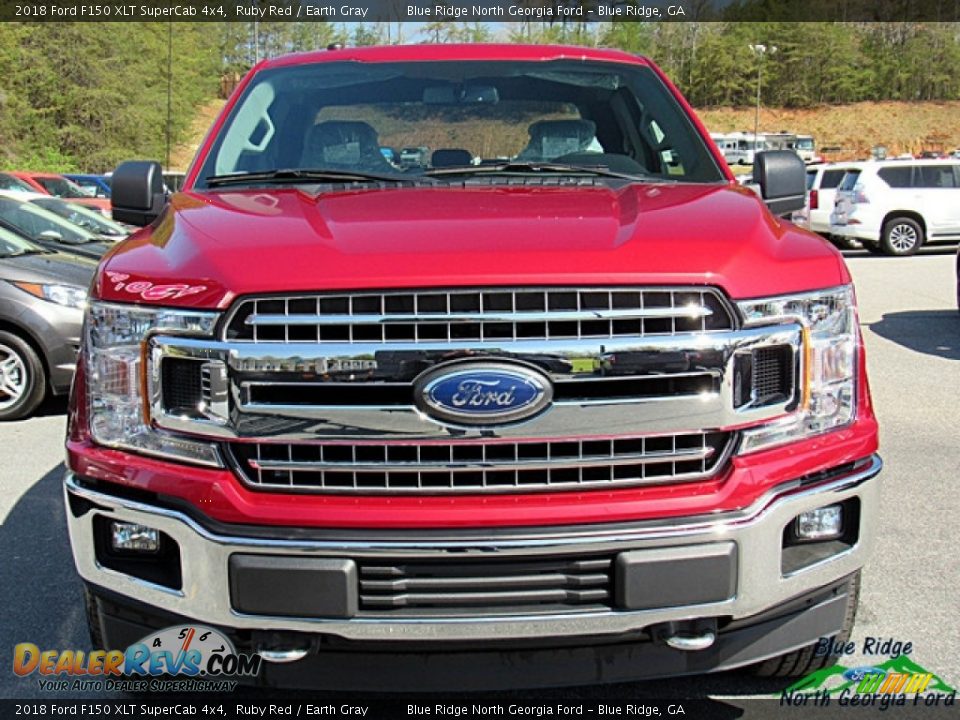 2018 Ford F150 XLT SuperCab 4x4 Ruby Red / Earth Gray Photo #8