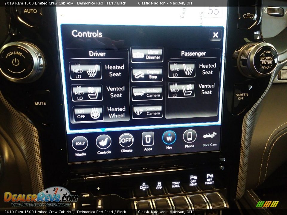 Controls of 2019 Ram 1500 Limited Crew Cab 4x4 Photo #15