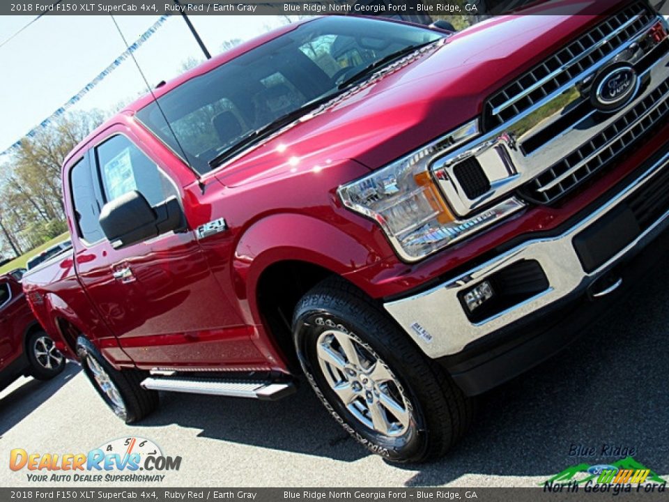 2018 Ford F150 XLT SuperCab 4x4 Ruby Red / Earth Gray Photo #30