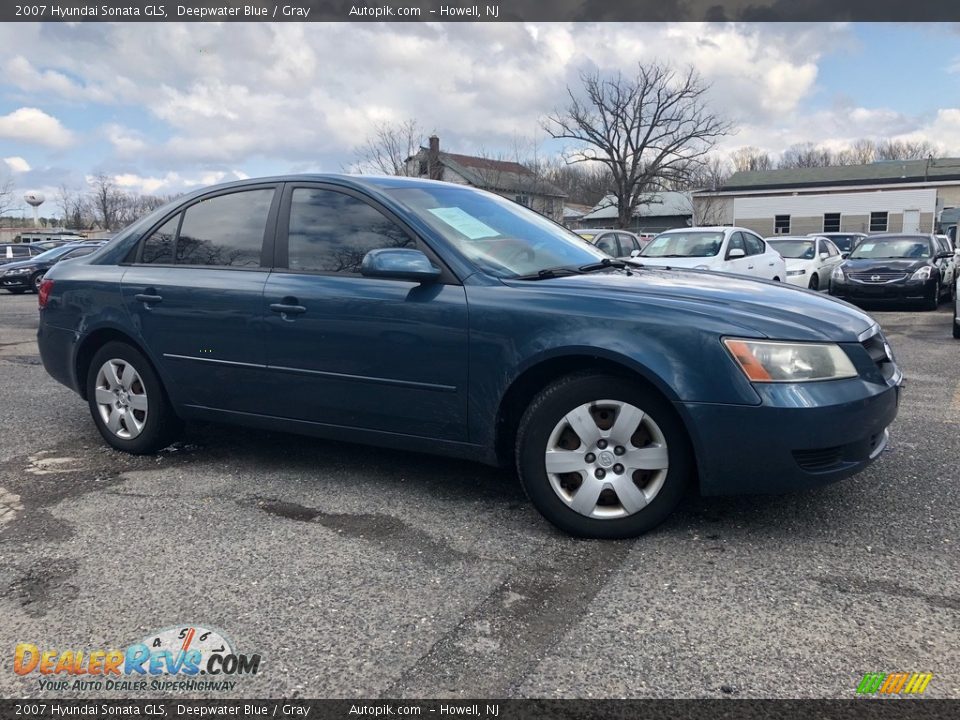 2007 Hyundai Sonata GLS Deepwater Blue / Gray Photo #2