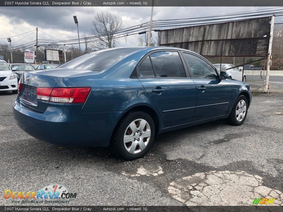 2007 Hyundai Sonata GLS Deepwater Blue / Gray Photo #4