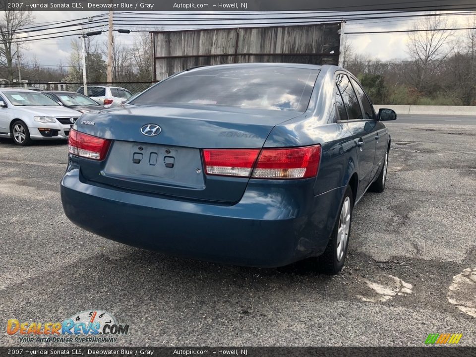2007 Hyundai Sonata GLS Deepwater Blue / Gray Photo #5