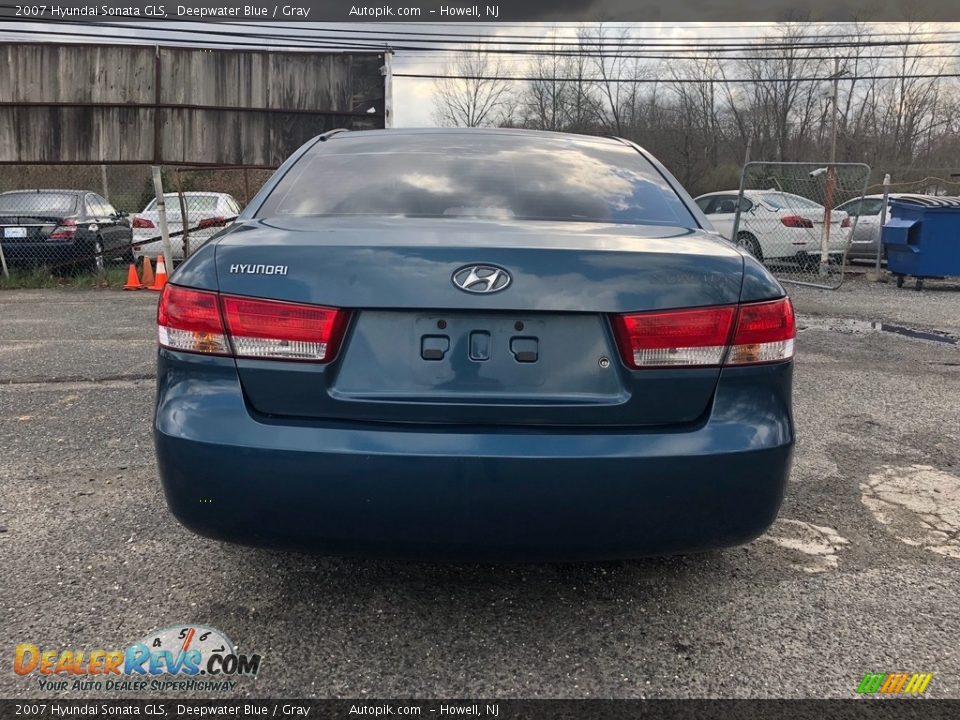 2007 Hyundai Sonata GLS Deepwater Blue / Gray Photo #6
