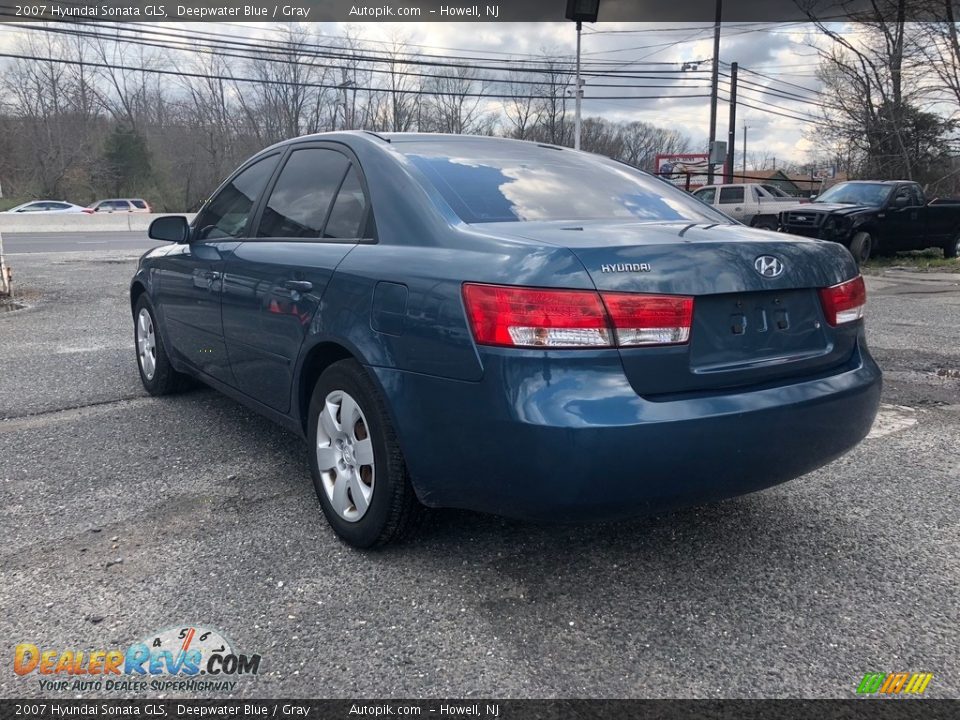 2007 Hyundai Sonata GLS Deepwater Blue / Gray Photo #8