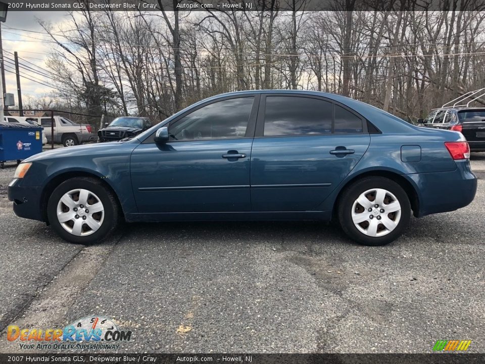 2007 Hyundai Sonata GLS Deepwater Blue / Gray Photo #9