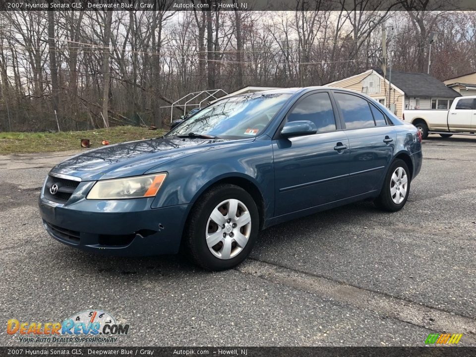 2007 Hyundai Sonata GLS Deepwater Blue / Gray Photo #11
