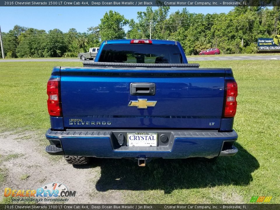 2016 Chevrolet Silverado 1500 LT Crew Cab 4x4 Deep Ocean Blue Metallic / Jet Black Photo #4