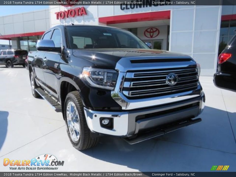 2018 Toyota Tundra 1794 Edition CrewMax Midnight Black Metallic / 1794 Edition Black/Brown Photo #1