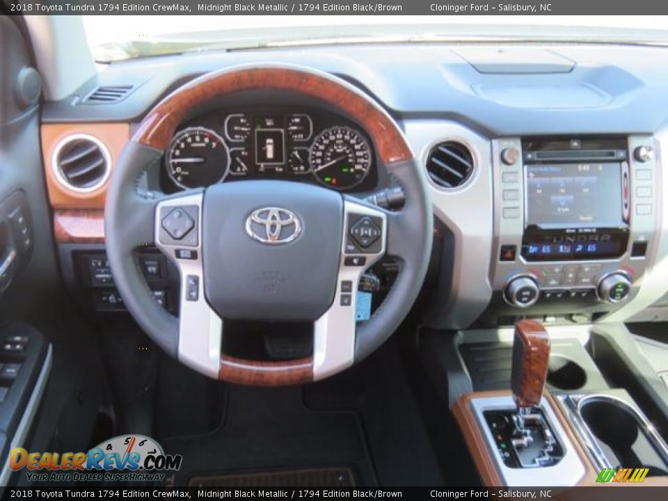 2018 Toyota Tundra 1794 Edition CrewMax Midnight Black Metallic / 1794 Edition Black/Brown Photo #4