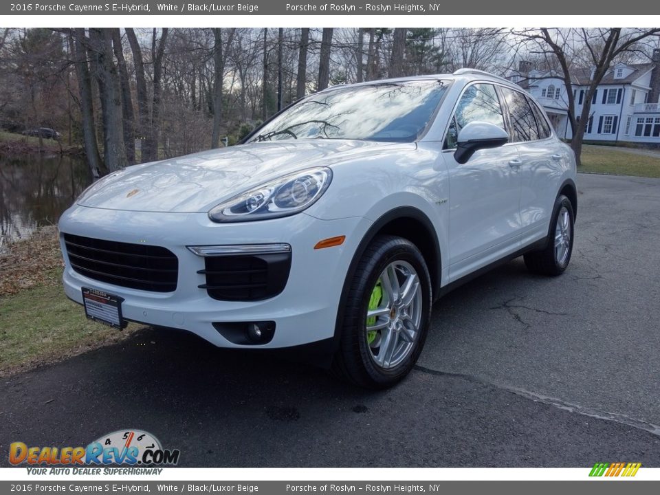 2016 Porsche Cayenne S E-Hybrid White / Black/Luxor Beige Photo #1