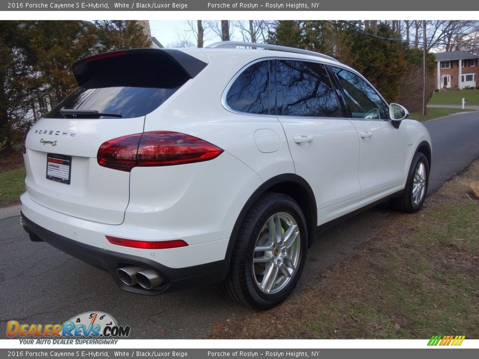2016 Porsche Cayenne S E-Hybrid White / Black/Luxor Beige Photo #6
