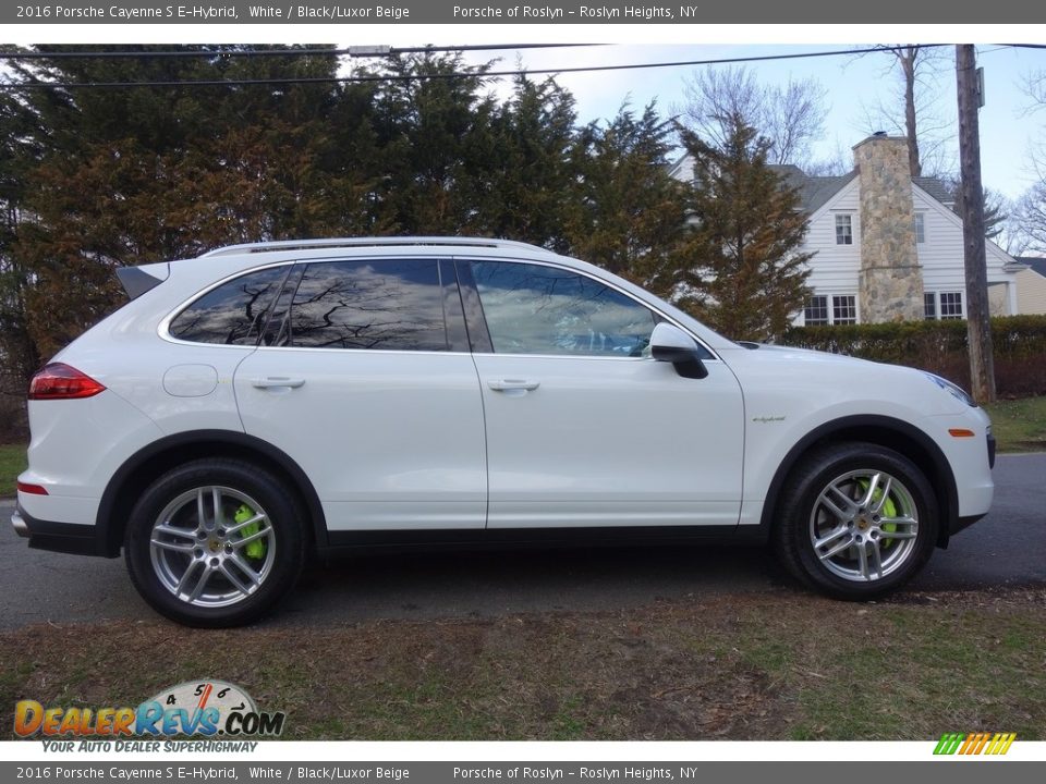 2016 Porsche Cayenne S E-Hybrid White / Black/Luxor Beige Photo #7