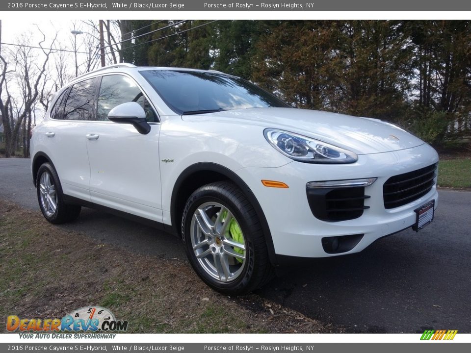 2016 Porsche Cayenne S E-Hybrid White / Black/Luxor Beige Photo #8