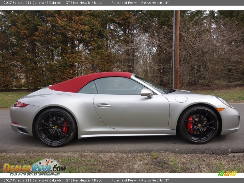 2017 Porsche 911 Carrera 4S Cabriolet GT Silver Metallic / Black Photo #8
