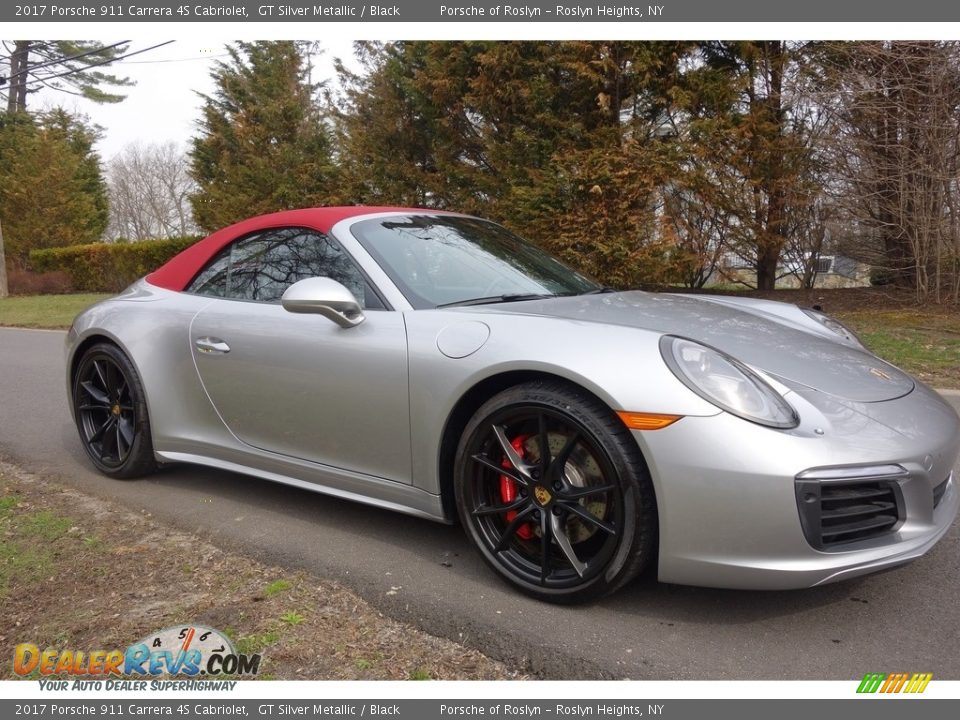 2017 Porsche 911 Carrera 4S Cabriolet GT Silver Metallic / Black Photo #9