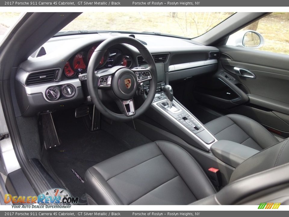 Black Interior - 2017 Porsche 911 Carrera 4S Cabriolet Photo #12